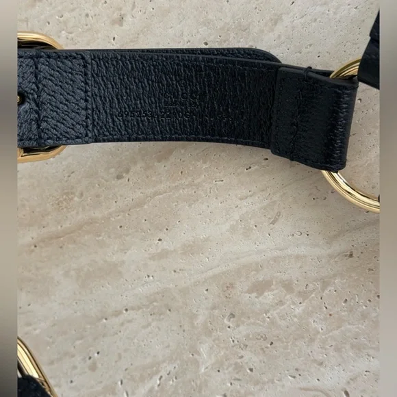 NWB Gucci GG Logo Leather Pet - Dog Black Harness Size L - Picture 7 of 16